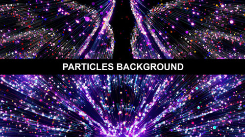 Looped Colorful Particle Starburst Background Animation