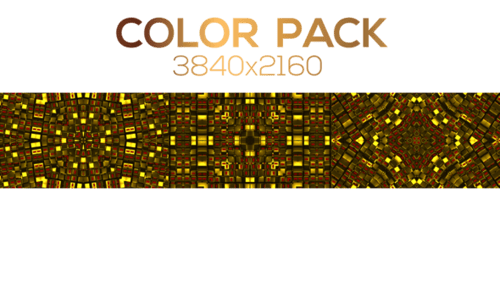 Abstract Golden Geometric Cubes Kaleidoscope Background