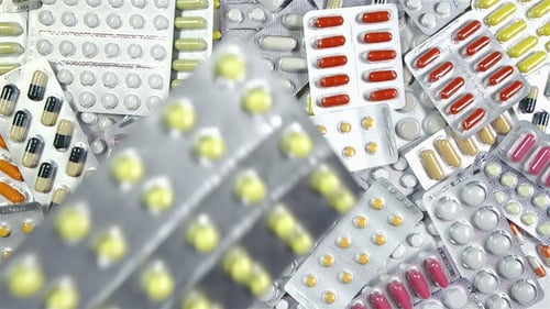 Variety of Pills and Capsules in Blister Packs