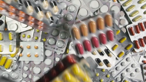 Variety of Pills and Capsules in Blister Packs