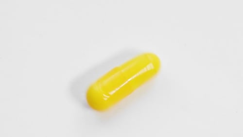 Eine Pillenkapsel.
