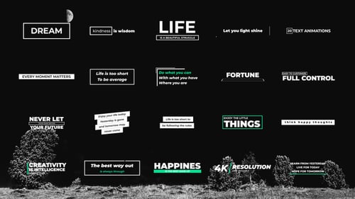 Dynamic Text Animations: Modern Minimal Titles Pack