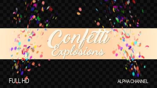 Vibrant Confetti Burst and Falling Animation