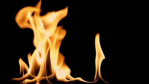 Golden Flames on Black Background