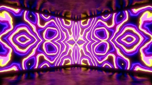Vibrant Neon Abstract Wavy Patterns Loop Animation
