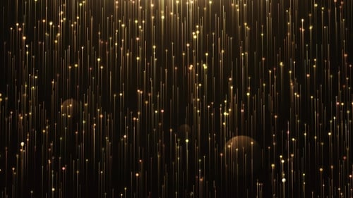 Golden Shimmering Particle Trails Uplifting Motion Background