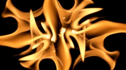 Perfekt gelooptes Feuer mit Alpha-Channel-Matte.
