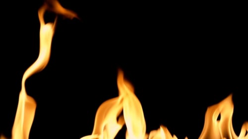 Fire Flames Abstract on Black Background