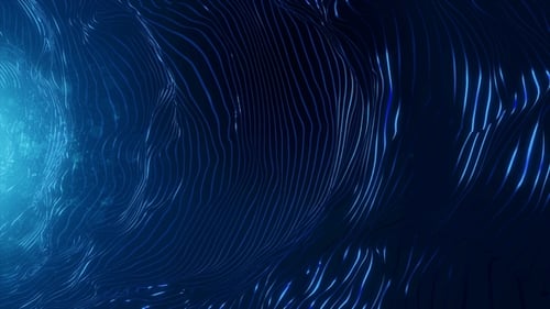 Dynamic Blue Abstract Glowing Wavy Lines Motion Background