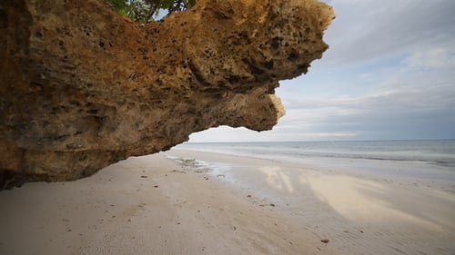 Beautiful Wild Tropical Beach Near Anda with Granite Rocks. Bohol Island. Philippines