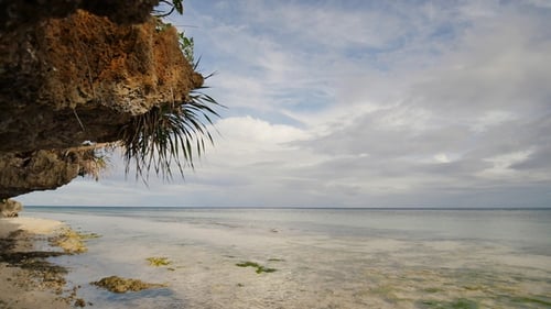 Beautiful Wild Tropical Beach Near Anda with Granite Rocks. Bohol Island. Philippines.