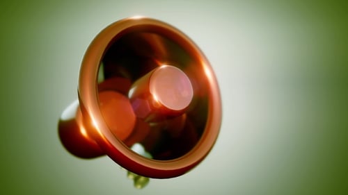 Glossy 3D Megaphone Animation for Corporate Announcements