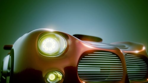 Sleek Futuristic Car Headlights Glow Animation