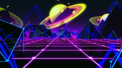 80s Retro Space Saturn V2