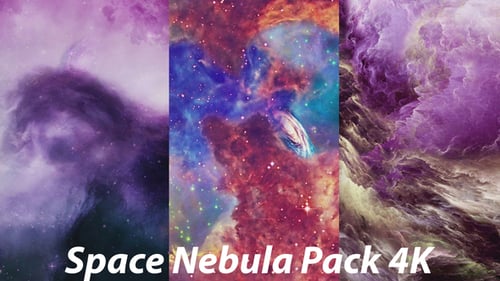 Colorful Space Nebula in the Vast Space