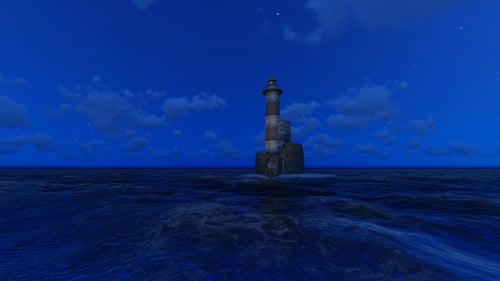 Lighthouse In Night
