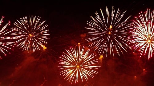 Colorful Fireworks Exploding in the Night Sky. Celebrations and Events in Bright Colors