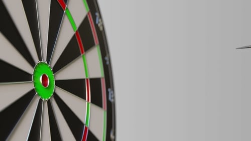 Dart Featuring Flag of Turkey Hits Bullseye of the Target