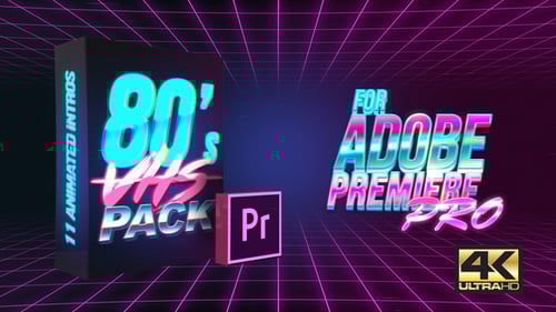 80s Retro VHS Intro Pack with Glitch Effects