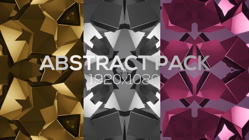 Animated Geometric Abstract Kaleidoscope Pattern Loop