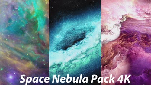 Abstract Cosmic Nebula and Galaxy Background Animations