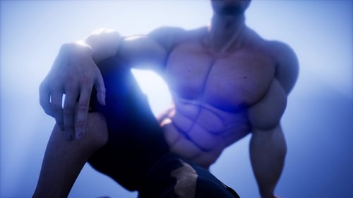 Sehr starker Bodybuilder