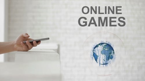 Hands Launch the Earth's Hologramm und Online-Spiele Text
