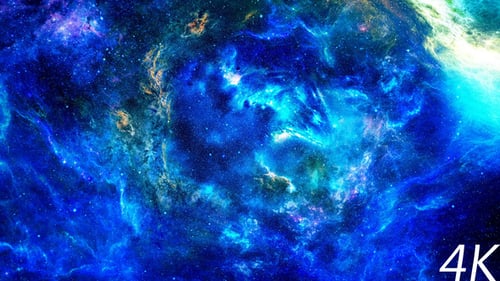 Animated Deep Space Nebula Background with Shimmering Stars