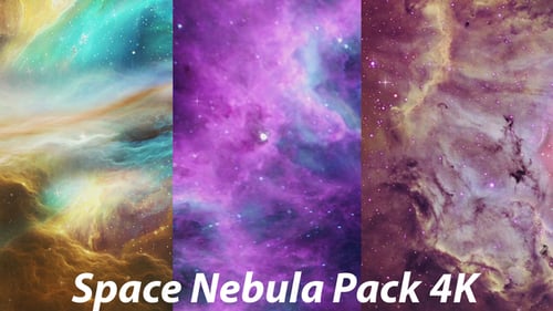 Colorful Cosmic Nebula and Twinkling Stars Background