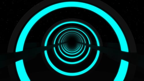 Tunnel infini de néons