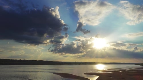 River Sunset Landscape