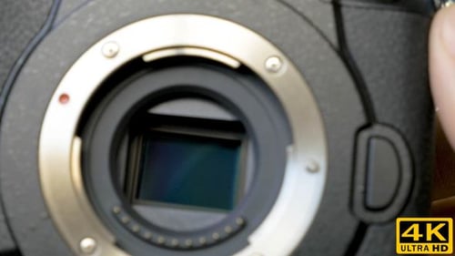 Close Up of Inside Digital Camera Lens Mount