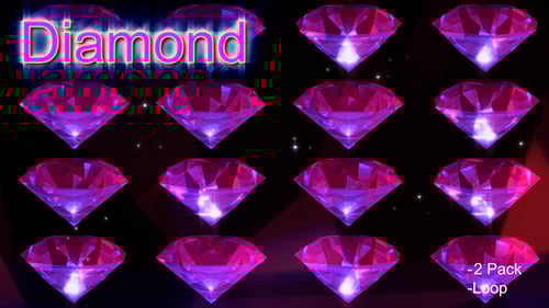 Looping Pink Purple Diamonds Animated Background
