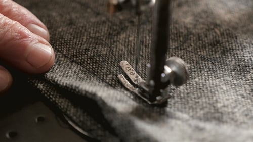 Sewing Clothes on an Old Sewing Machine