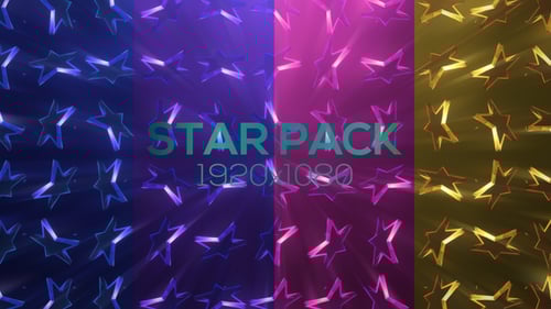 Animated Looping Background of Glowing Stars for Events