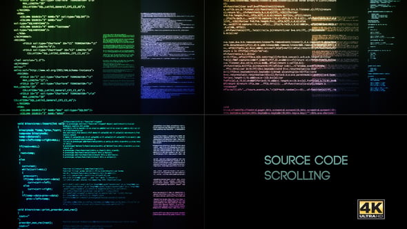 Digital Data Stream and Hacking Code Display, Miscellaneous Motion ...