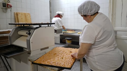 Adults Working in a Commercial Kitchen Bakery