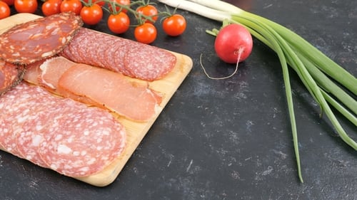Antipasto Appetizers From Sliced Salami