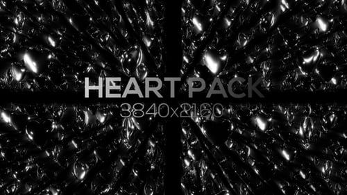 Abstract Metallic Heart Shapes Kaleidoscope Tunnel Loop