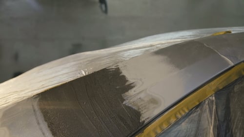 Automotive Painting Process in a Repair Shop