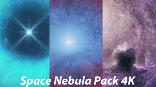 Colorful Space Nebula in the Vast Space