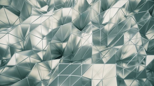Abstract Geometric Metallic Polygons Network Background Loop