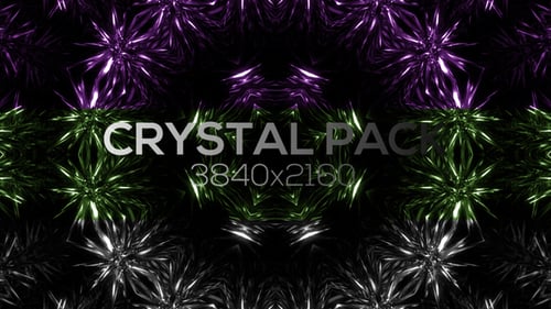 Dynamic Crystalline Kaleidoscope Pattern Looping Background