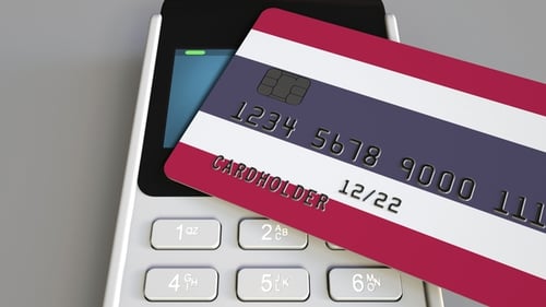 Credit Card Payment Approved on POS Terminal Animation