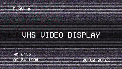 Retro VHS Playback Screen Glitch Overlay