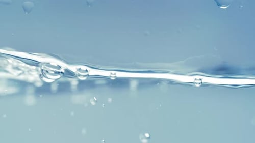 Water Surface Splashing and Rippling Close Up