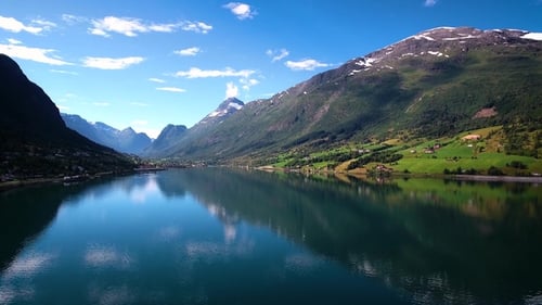 Aerial Footage Beautiful Nature Norway