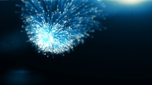 Futuristic Blue Particle Burst Reveal