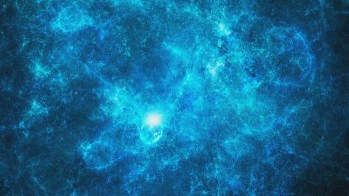 Dynamic Blue Abstract Space Nebula Background