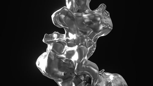Silver Fluid Flow Reveal Motion Graphic